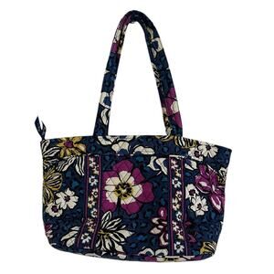 Vera Bradley African Violet Purple and Blue Mandy Tote Shoulder Bag With Pockets